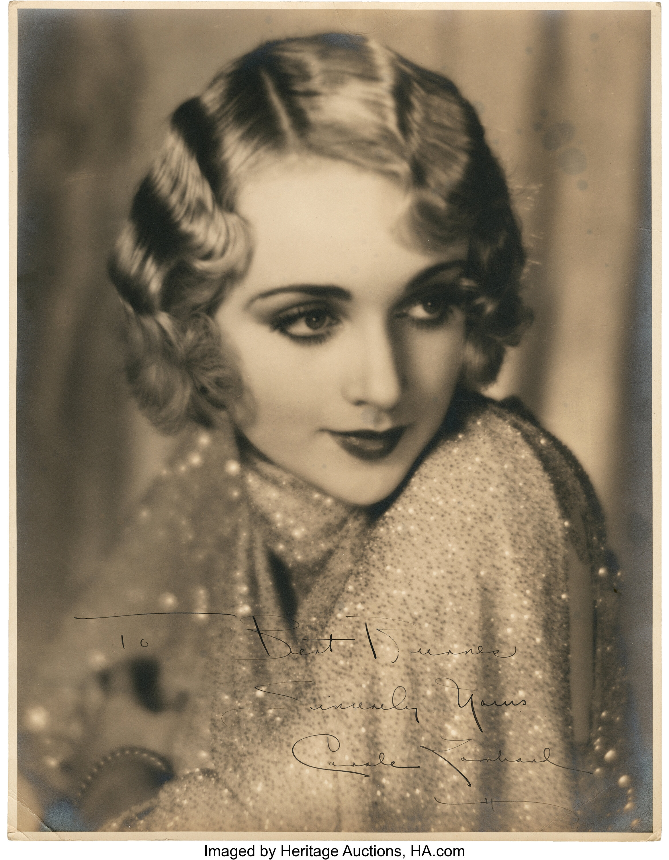 Carole Lombard By William E Thomas Pathé 1929 Autographed Lot 86212 Heritage Auctions 