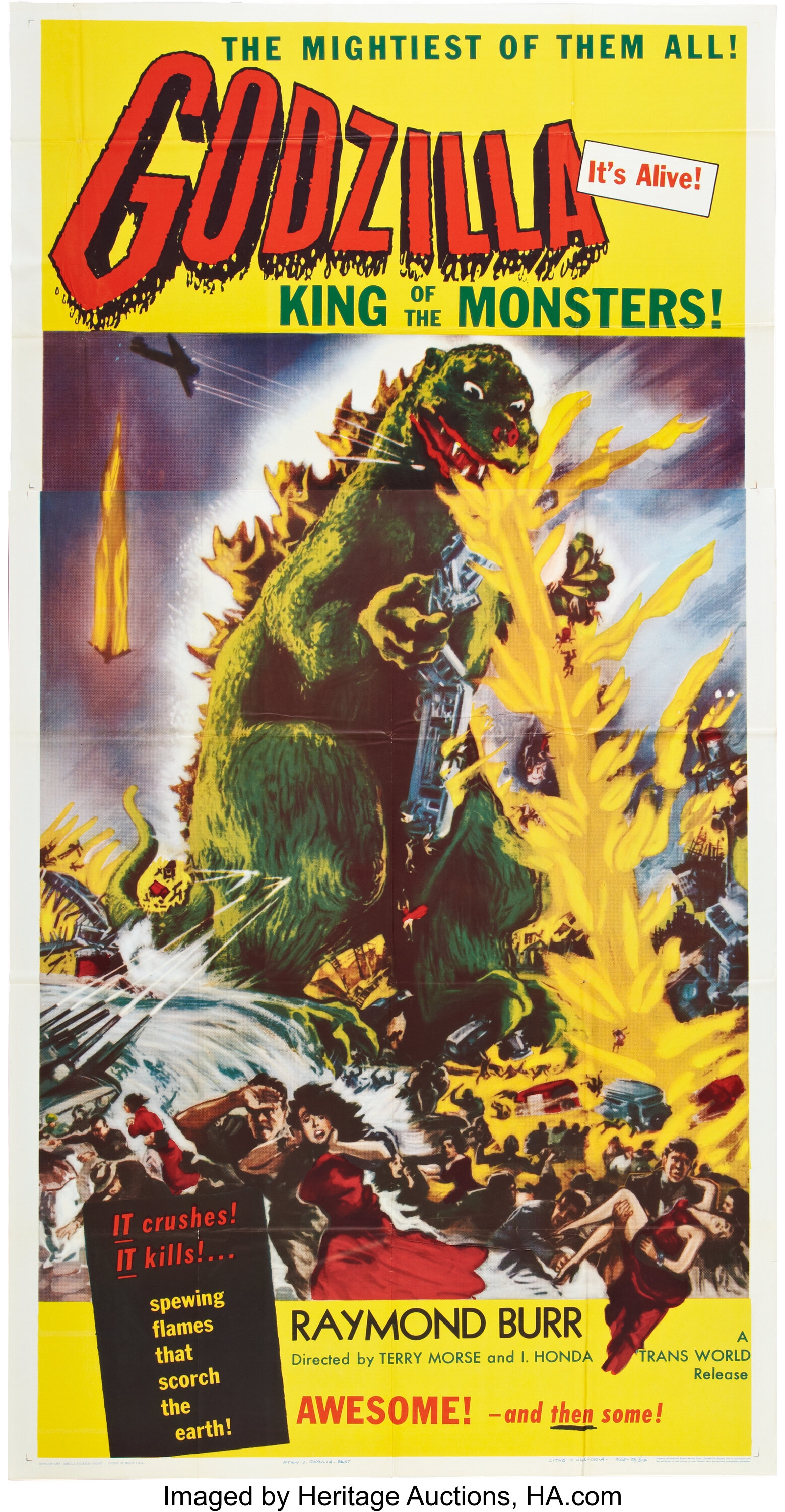 Godzilla (Trans World, 1956). Three Sheet (41