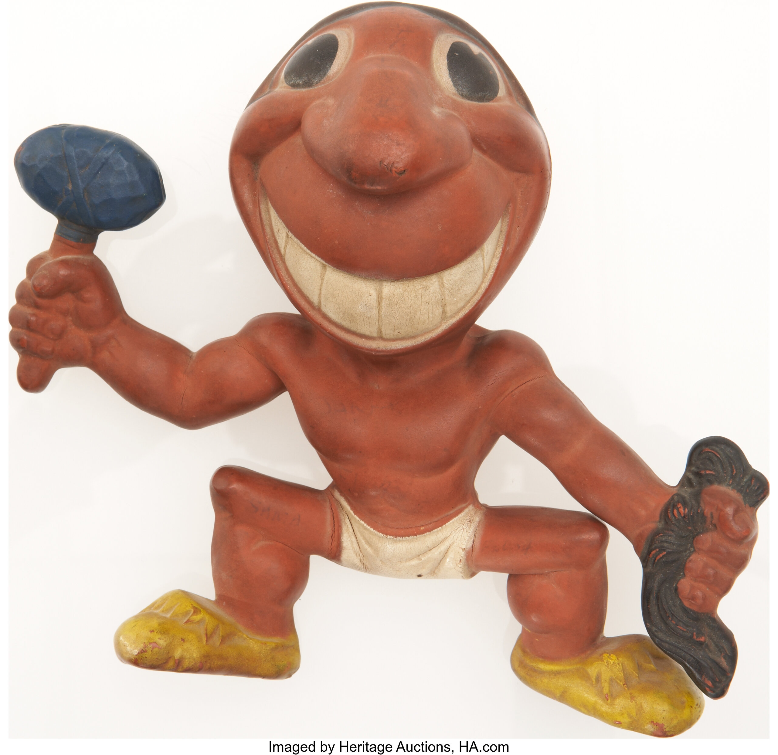 Circa 1940's Cleveland Indians Mascot Toy. Baseball Collectibles, Lot  #42100