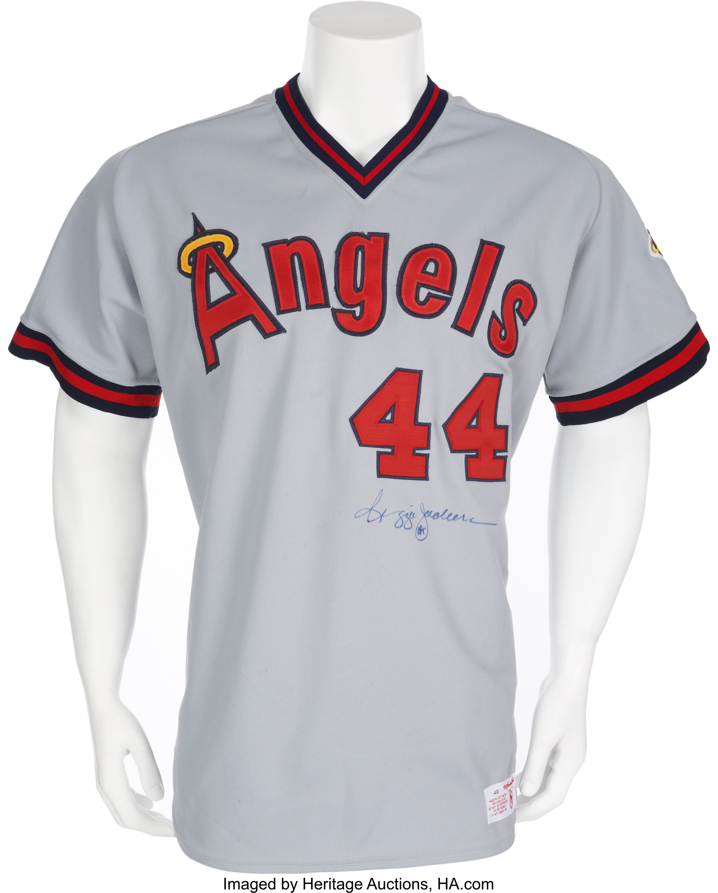 Early 1980's Reggie Jackson Game Worn California Angels Jersey., Lot  #81389