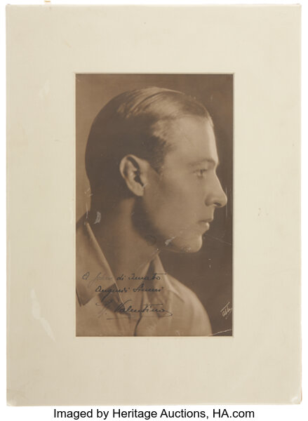 Rudolph Valentino Autographed Photo Movie Tv Memorabilia