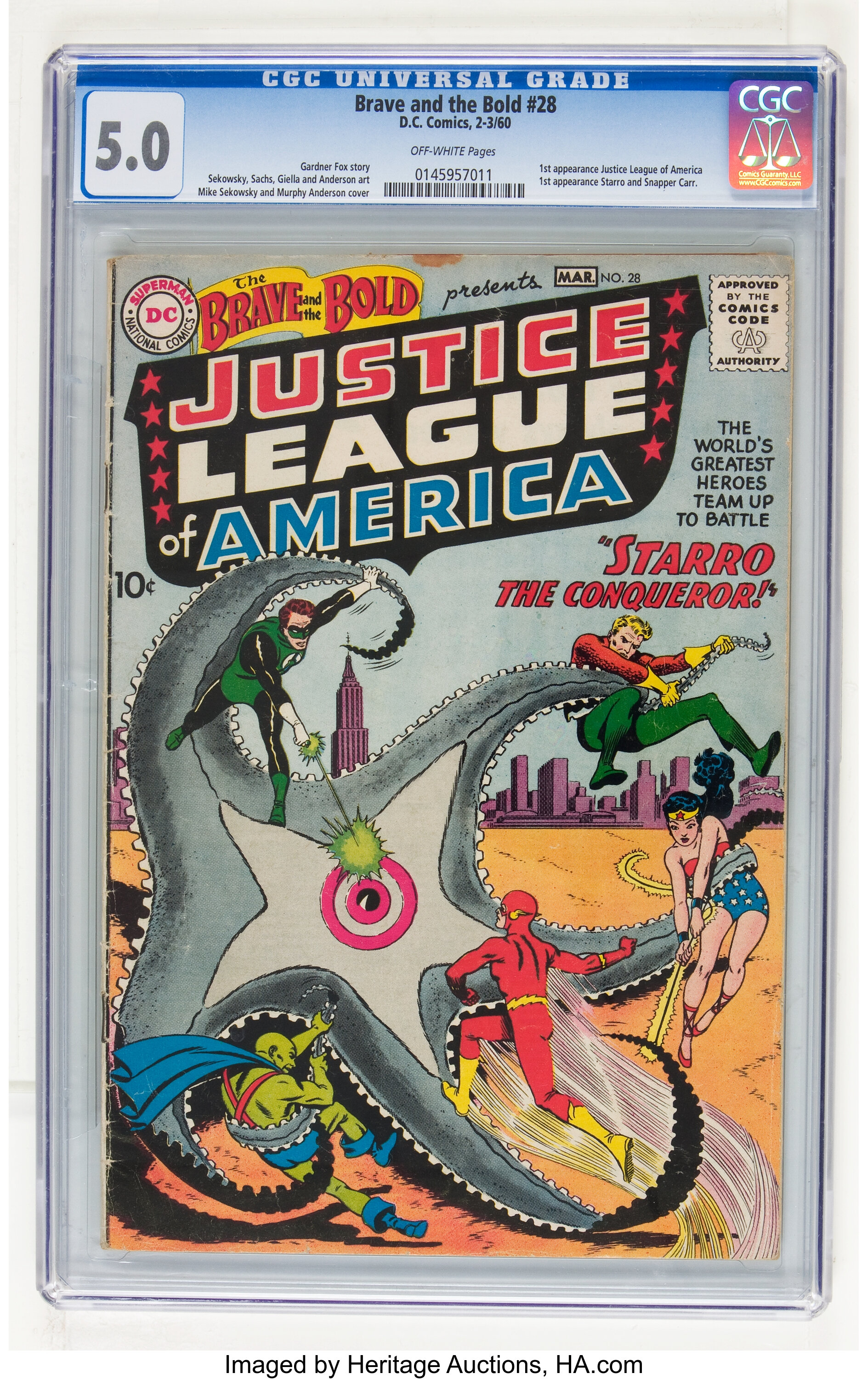 The Brave and the Bold #28 Story and Page Count - DC Comics 1960 - 1st  Justice League of America 