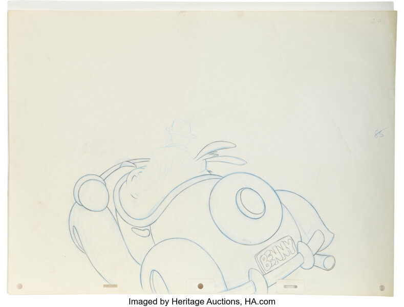 Who Framed Roger Rabbit Original Animation Sketch Movie