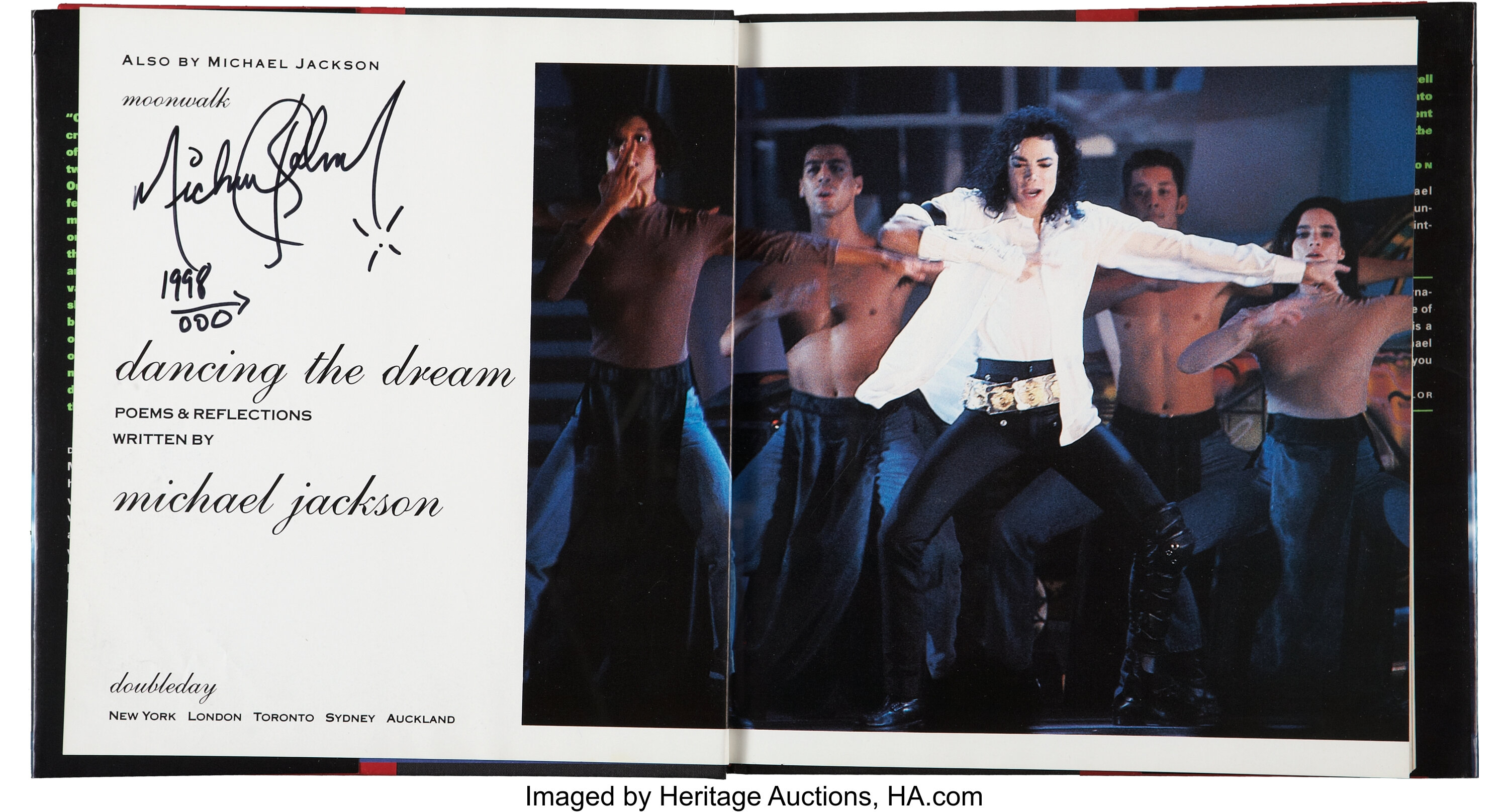 Michael Jackson Signed Copy of Dancing the Dream.... Music | Lot