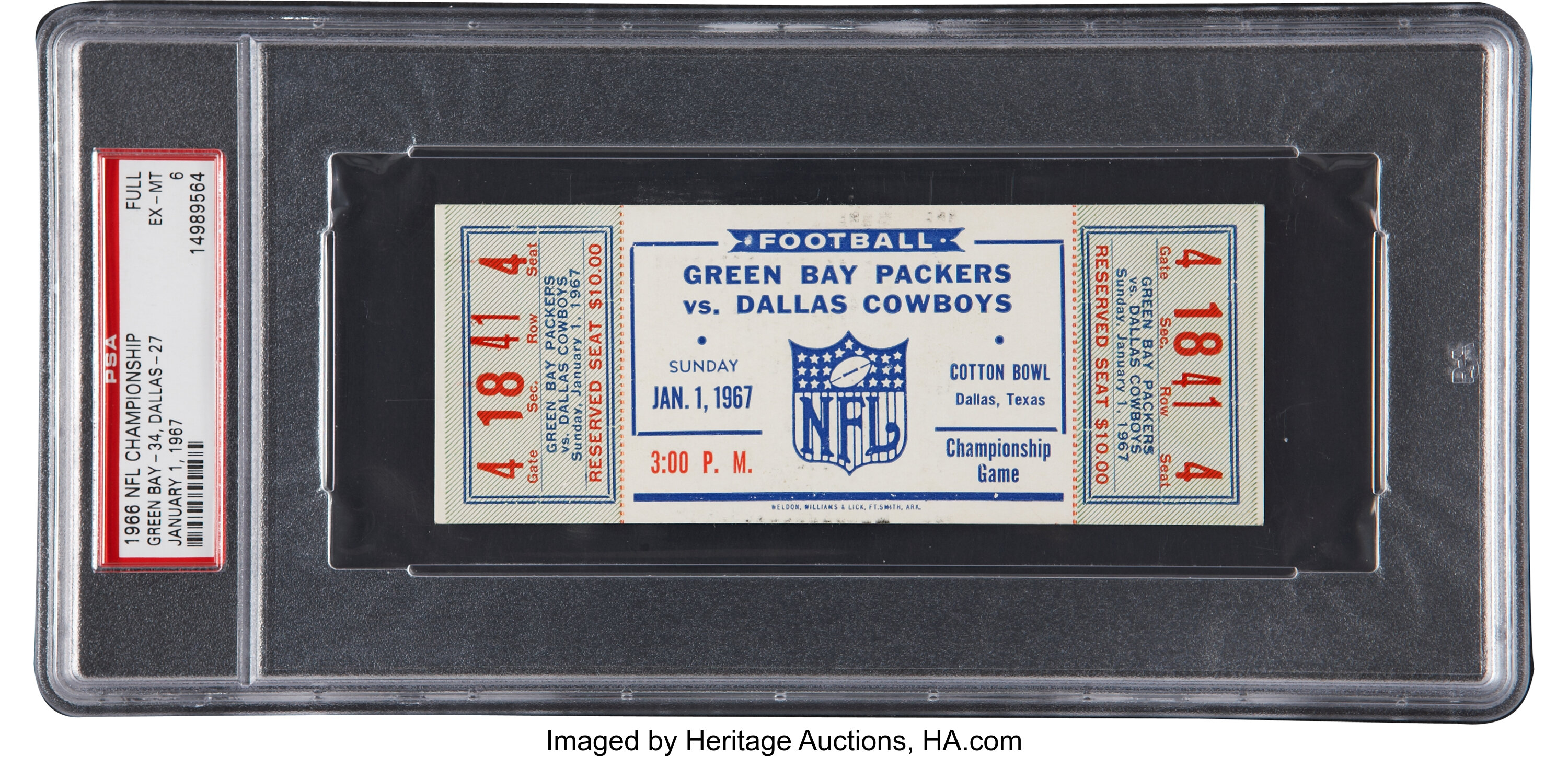 : 1966 NFL CHAMPIONSHIP GAME Green Bay Packers vs Dallas