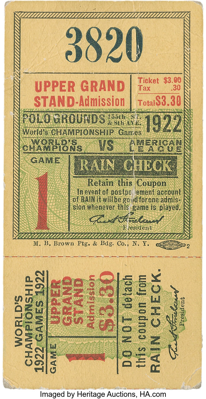 1970 World Series Ticket Game 1 Stub Print - Row One Brand