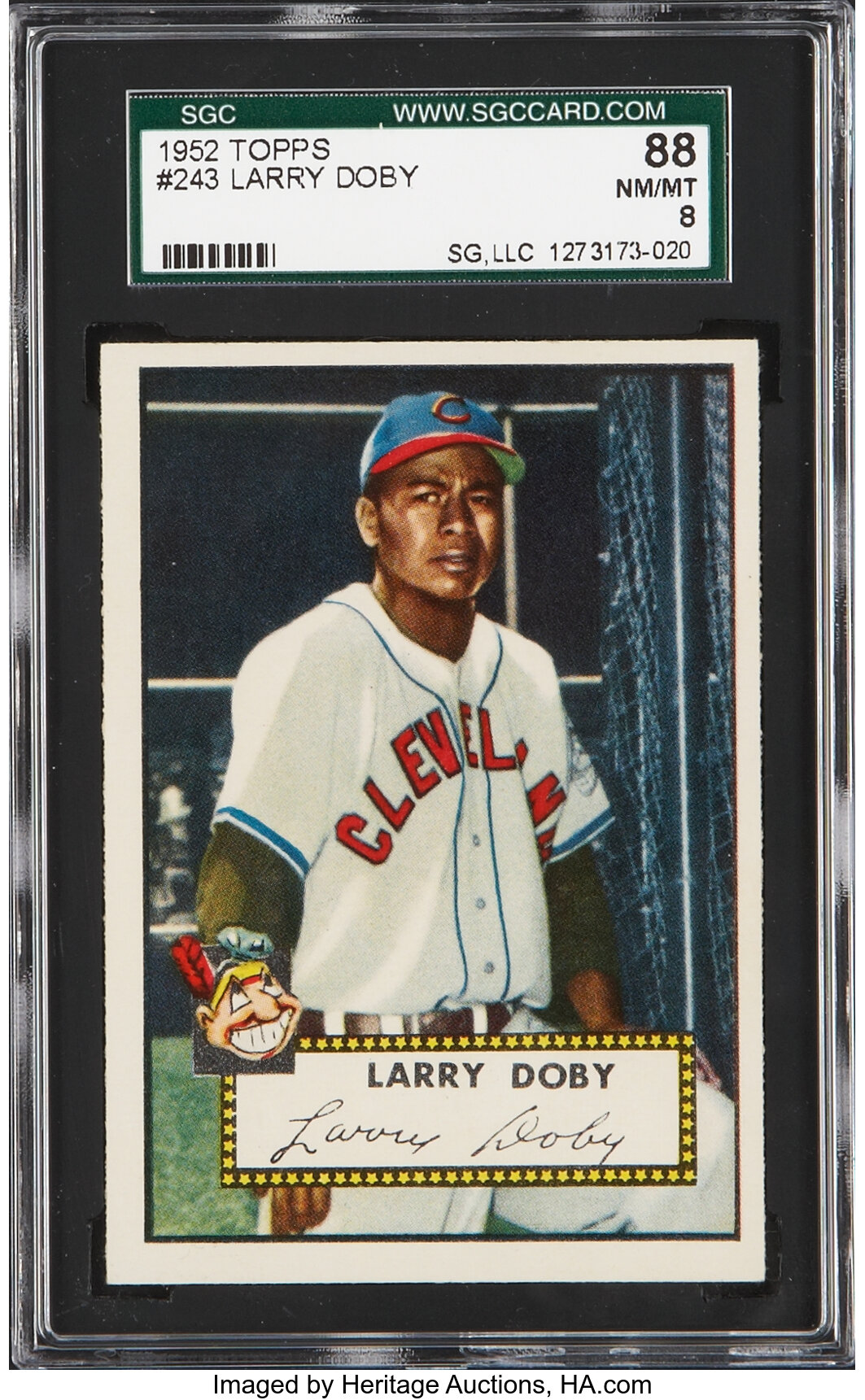 1952 Topps Larry Doby #243 SGC 88 NM/MT 8. Baseball Cards