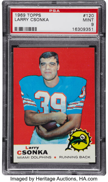 Larry Csonka 1969 TOPPS Card #120 DOLPHINS