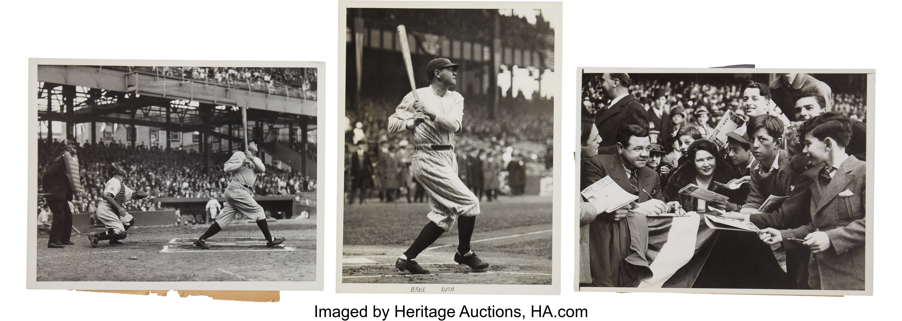 1920's-30's Babe Ruth Original News Photographs Lot of 3.... | Lot ...