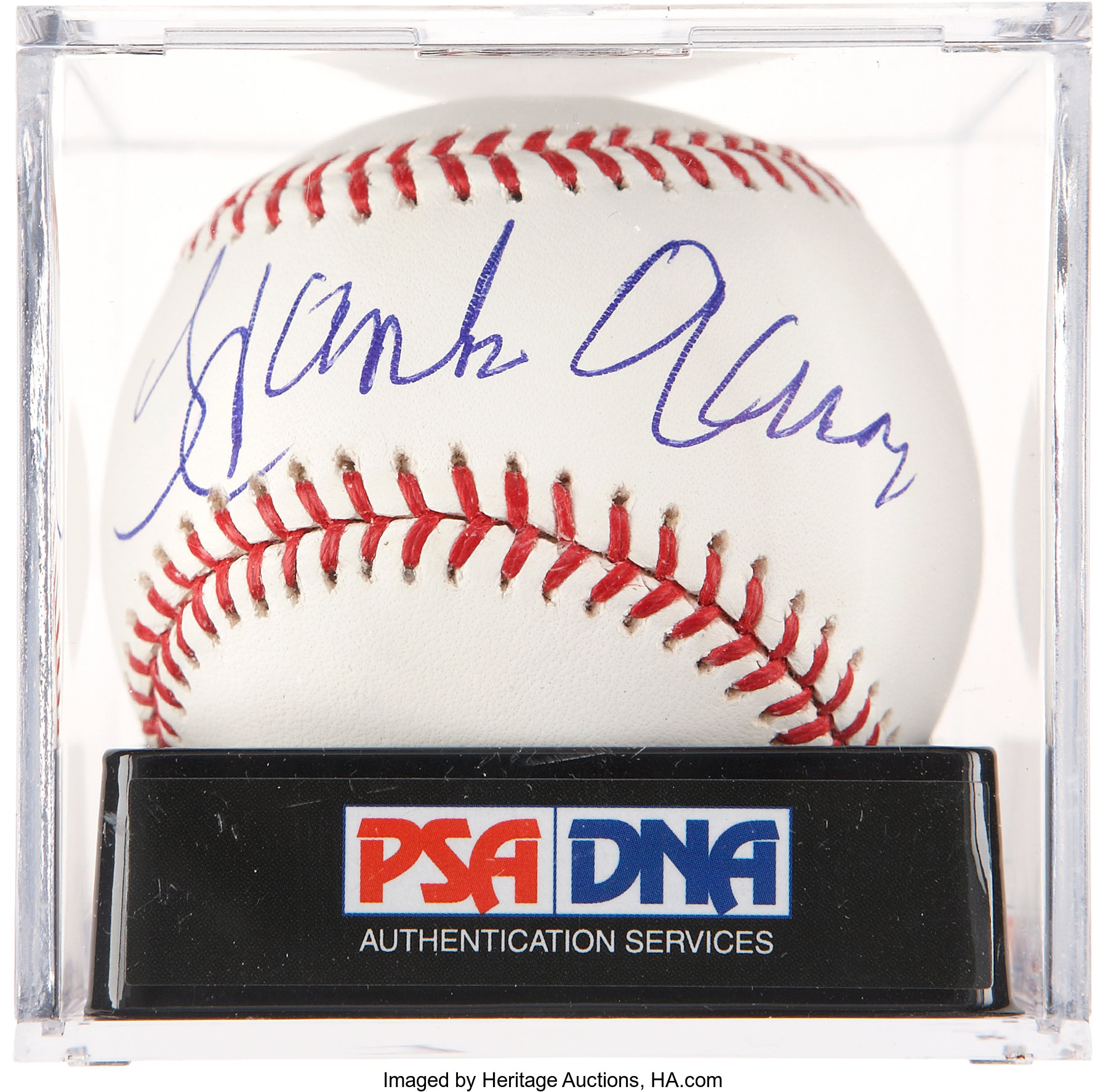 Hank Aaron Autographed Baseball - PSA Authenticated