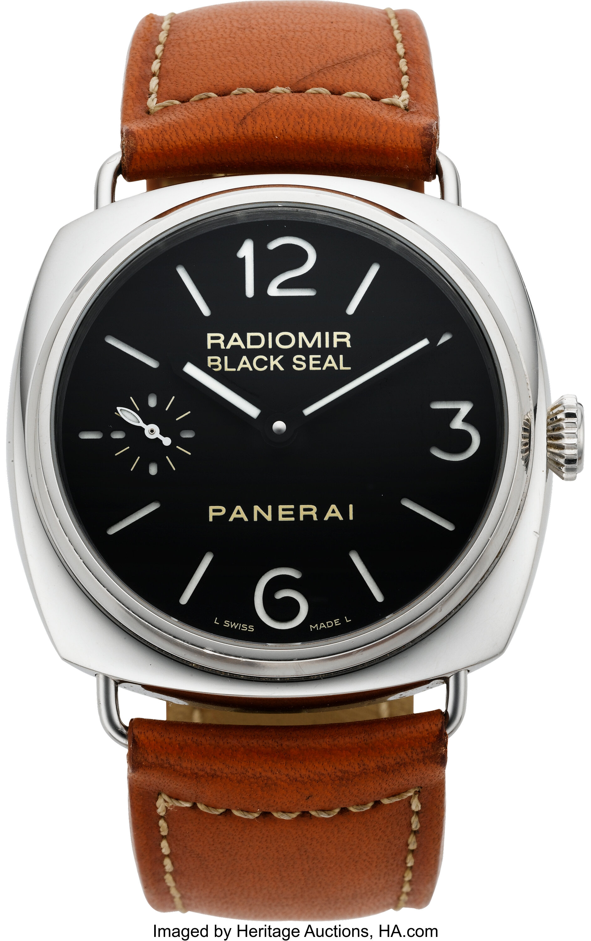 Panerai OP 6644 Steel Radiomir Black Seal Wristwatch. Lot