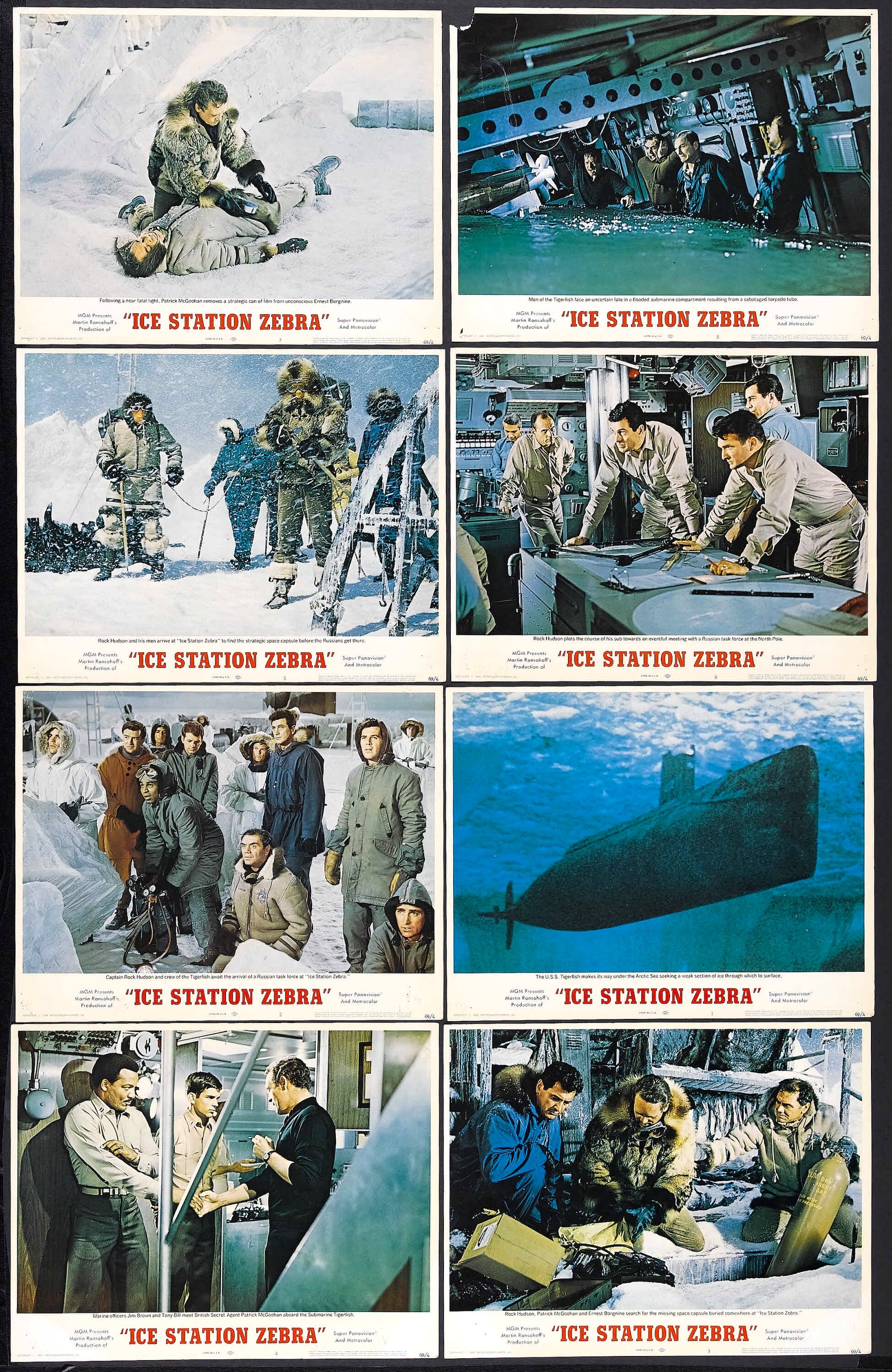 Ice Station Zebra Mgm 1969 Lobby Card Set Of 8 11 X 14 Lot Heritage Auctions