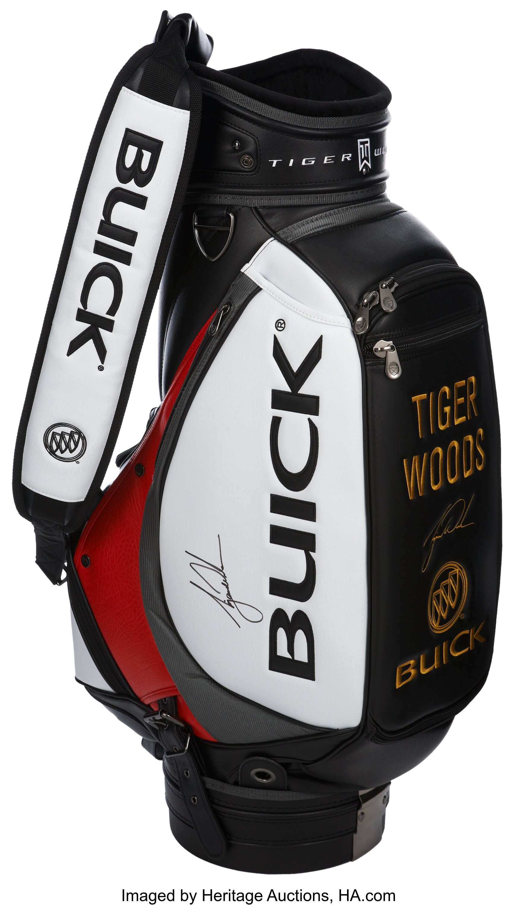 Tiger Woods Signed Full Sized Golf Bag From High Ranking Buick