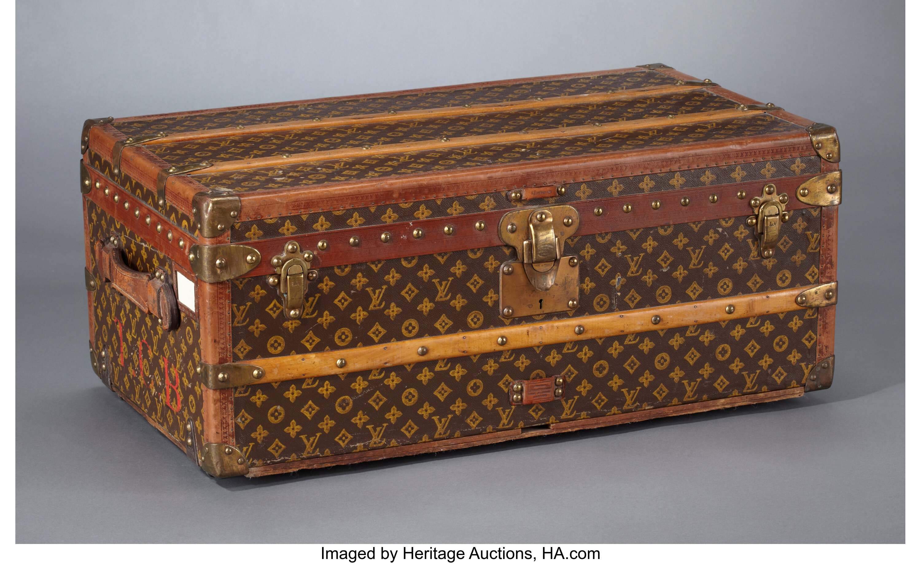 Louis Vuitton - Early Historically Important Vintage Louis Vuitton Steamer  Trunk