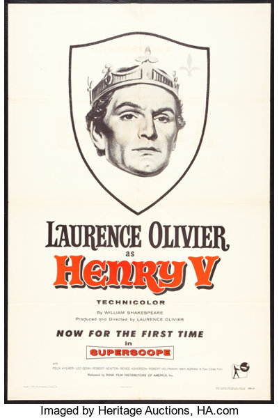 henry v movie poster showing