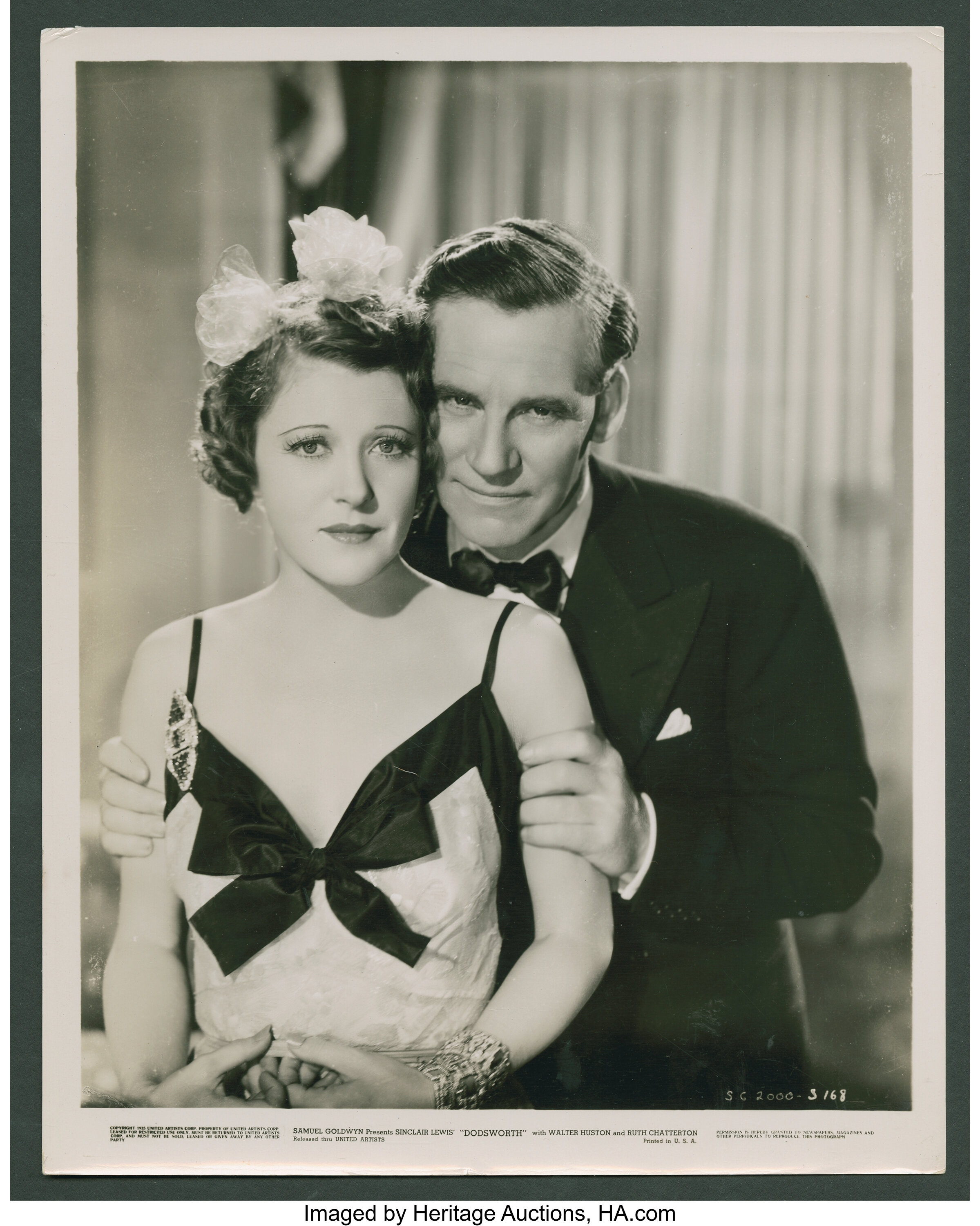 Walter Huston And Ruth Chatterton In Dodsworth United Artists Lot 53090 Heritage Auctions