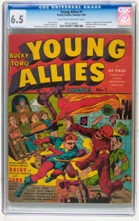 Young Allies Comics #1 (Timely, 1941) CGC FN+ 6.5 Light tan to off-white pages