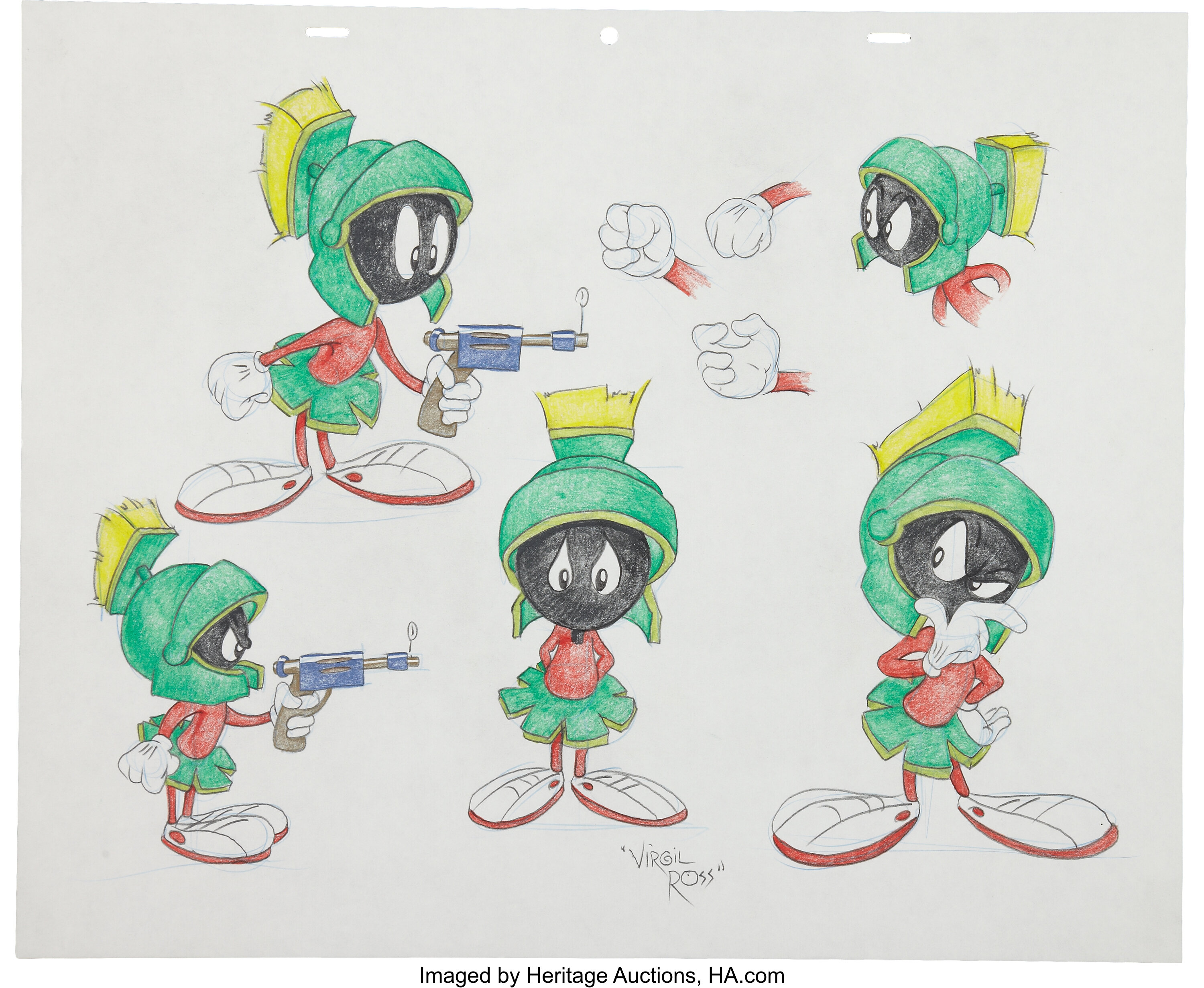 Virgil Ross Marvin The Martian Drawing Original Art Warner Bros Lot 92300 Heritage Auctions See more fan art related to #looney tunes , #cartoon , #cartoon network , #mipha , #foreign animation , #tottemo! heritage auctions