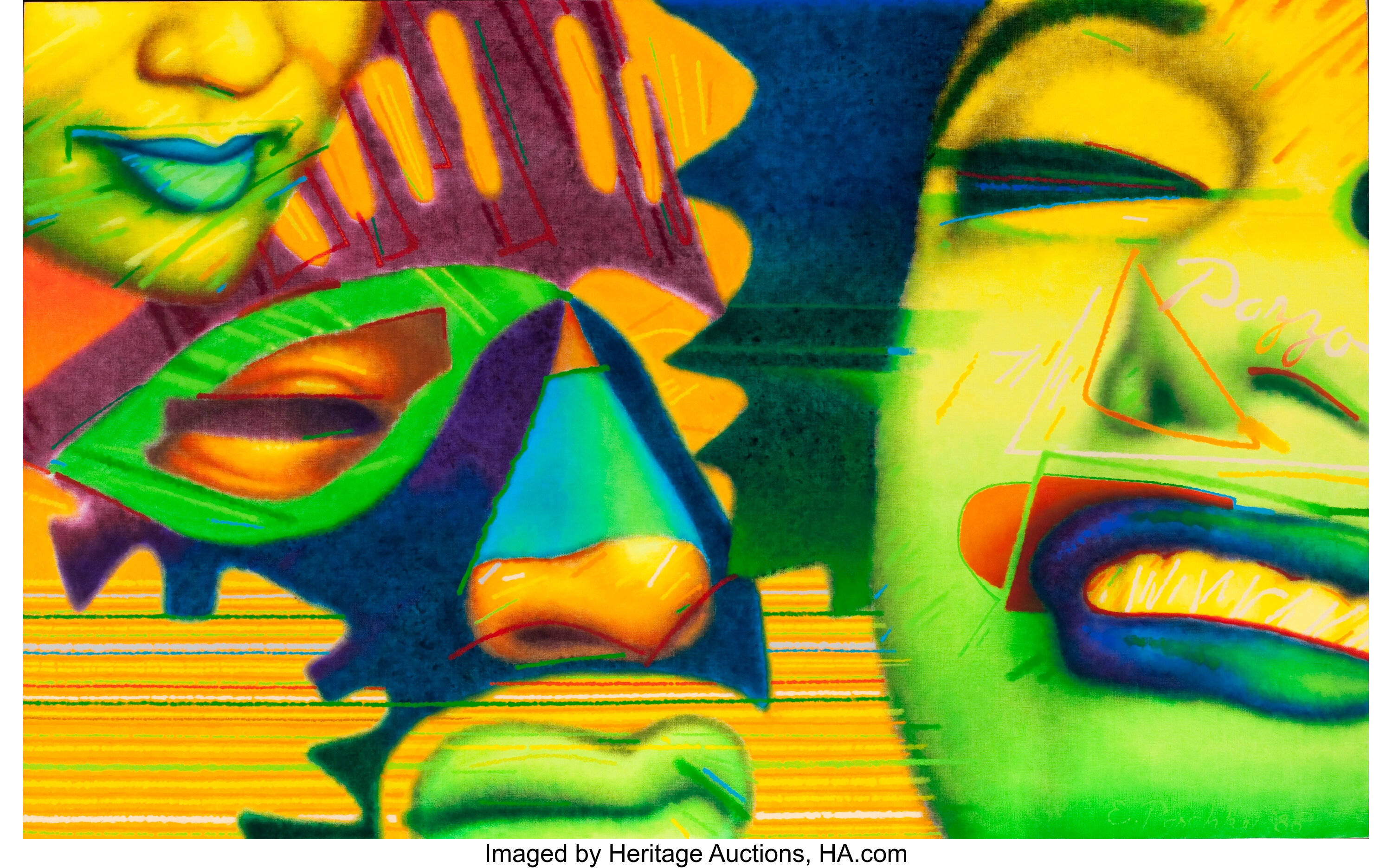 Ed Paschke American 1939 04 Pazzo 1986 Oil On Linen 50 X Lot Heritage Auctions