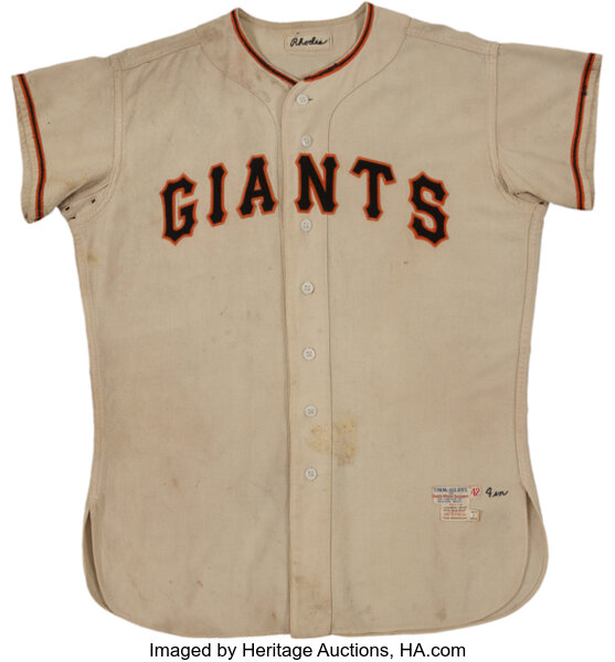 1954 Dusty Rhodes Game Worn New York Giants Jersey with 1955 Leo, Lot  #45123