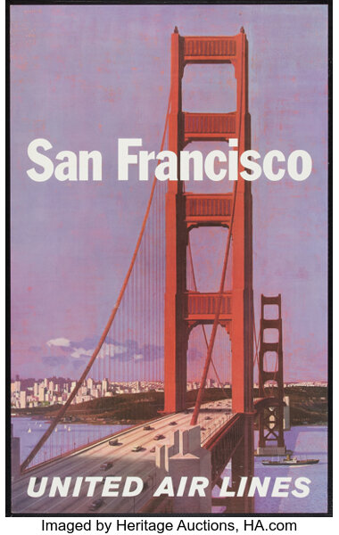 Stan Galli United Airlines San Francisco Advertising Poster United Lot Heritage Auctions