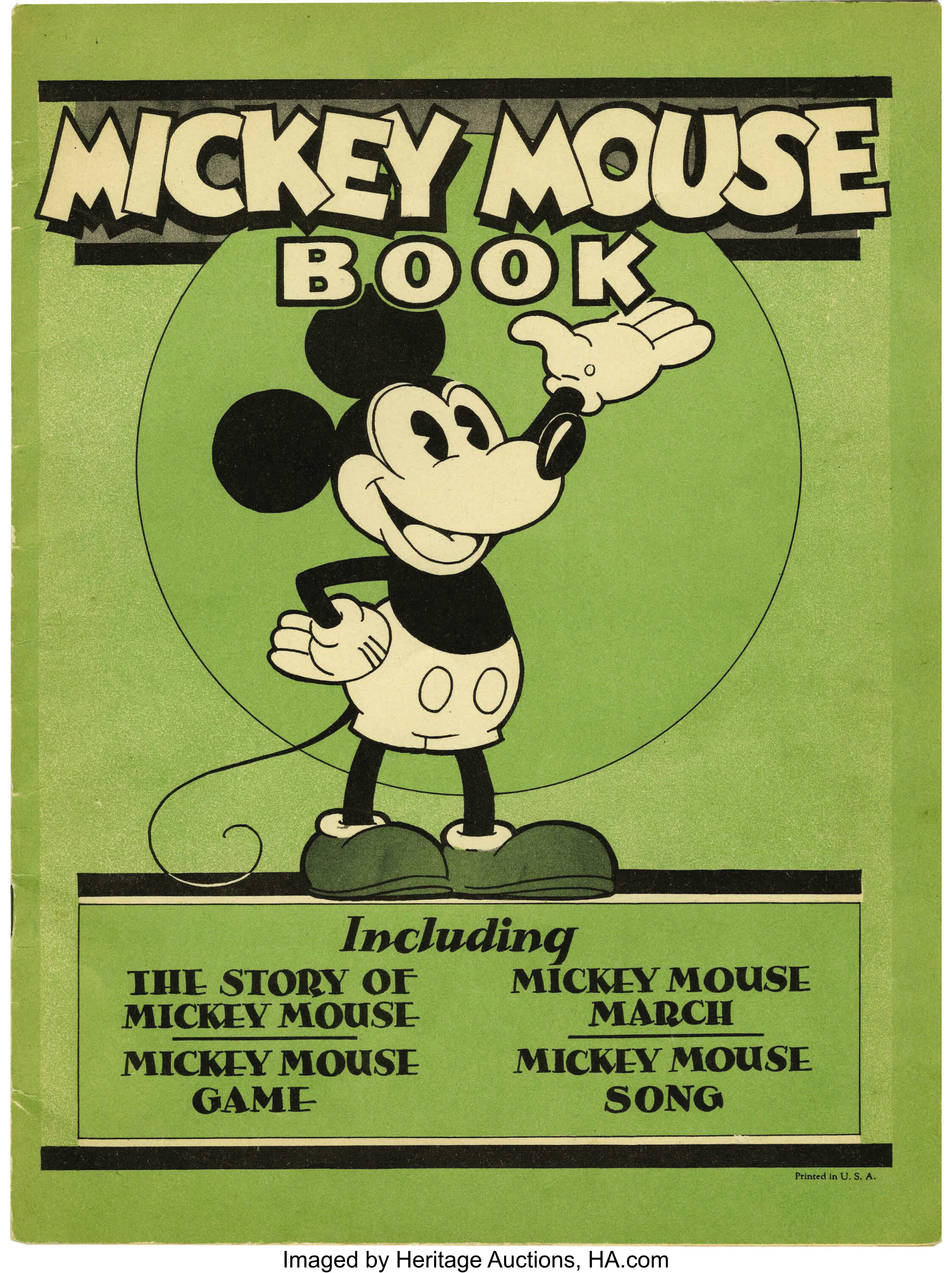 Mickey Mouse Book Later Printing Bibo Lang 1931 Condition Lot Heritage Auctions