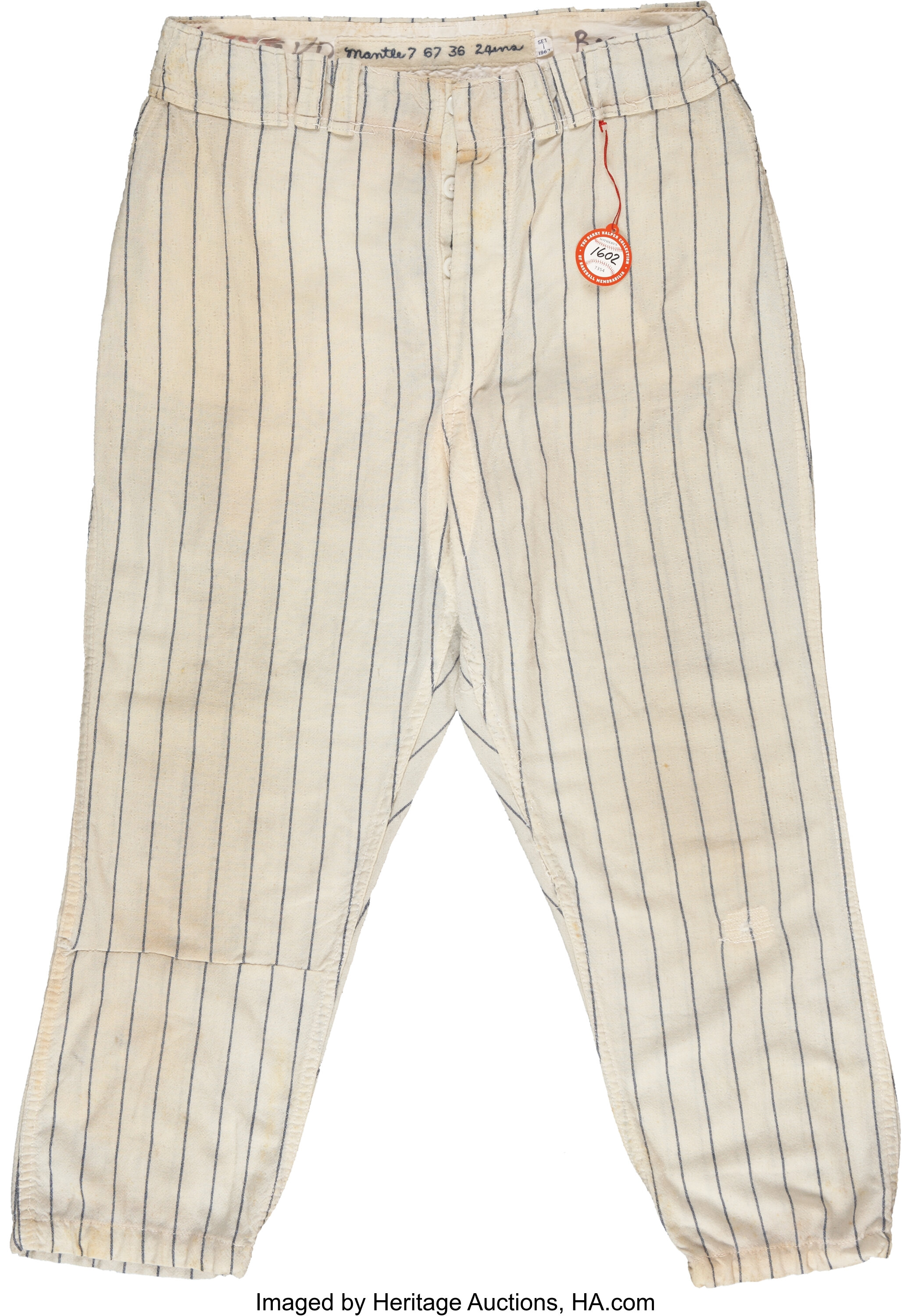 Yankees Game Used Home Pinstripe Pants Memorabilia