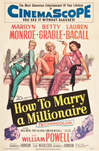 How to Marry a Millionaire (20th Century Fox, 1953). One Sheet (27" X 41")