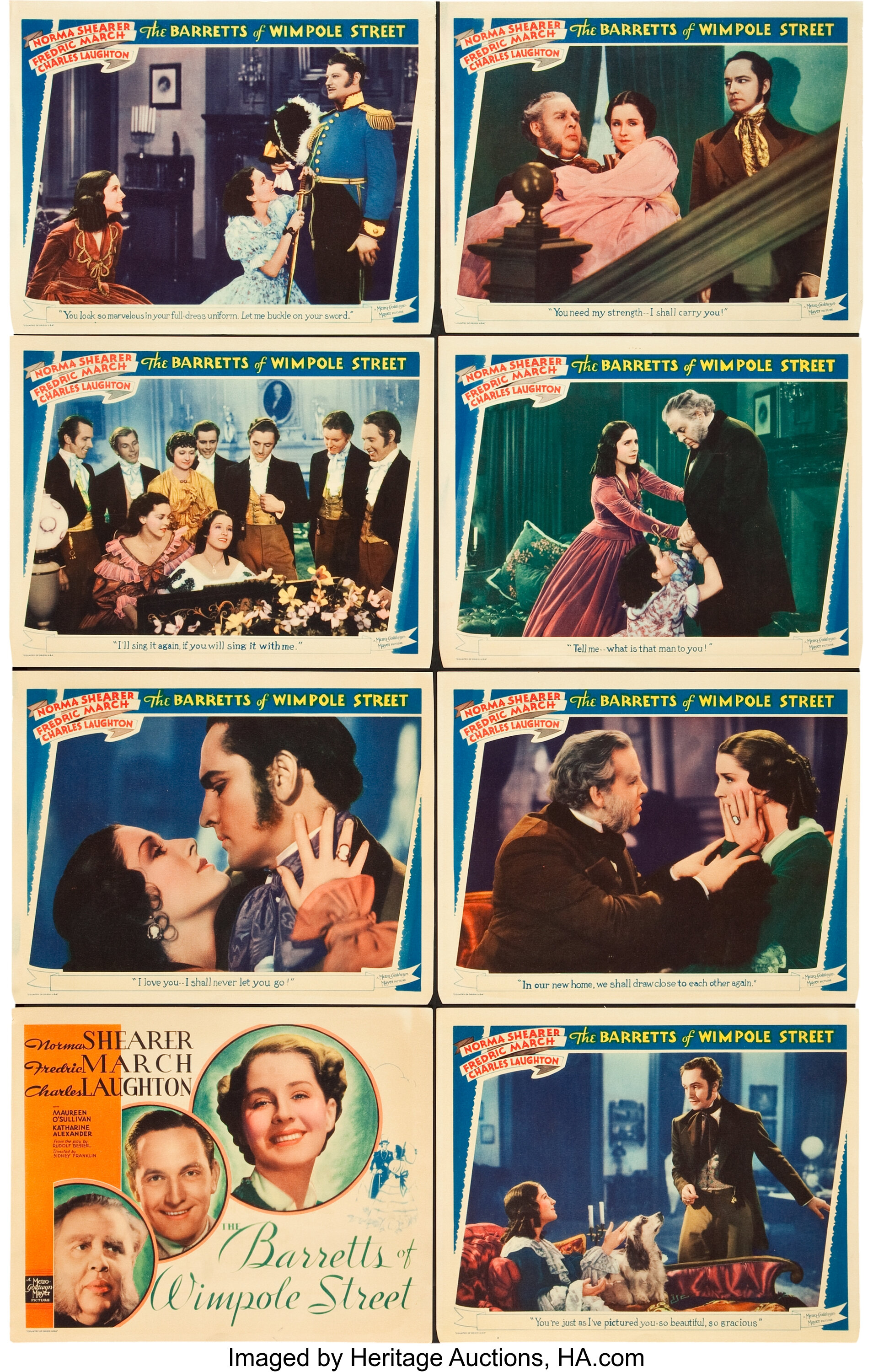 The Barretts of Wimpole Street (MGM, 1934). Lobby Card Set of 8 | Lot ...