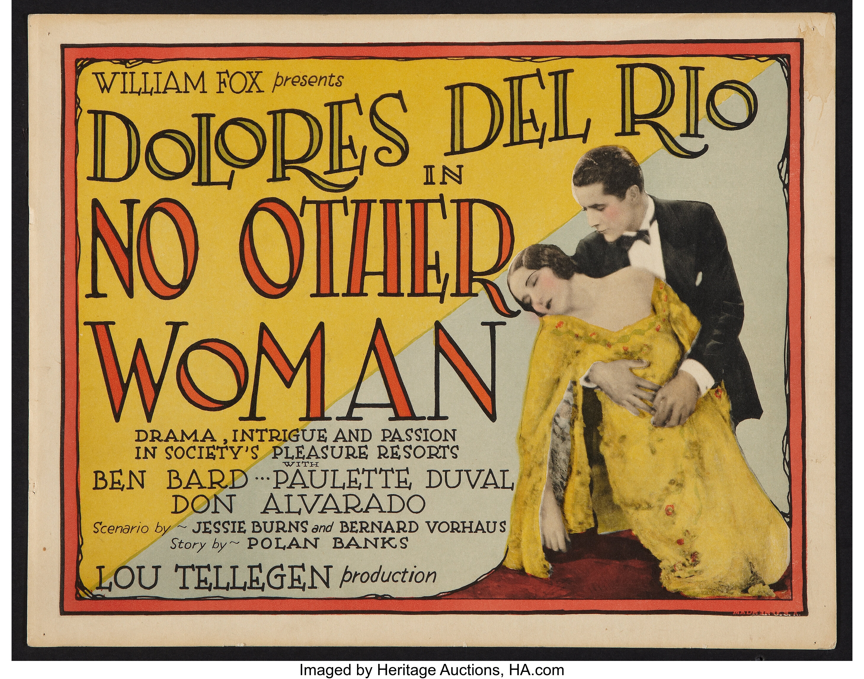 No Other Woman Fox 1928 Title Lobby Card 11 X 14 Drama Lot Heritage Auctions