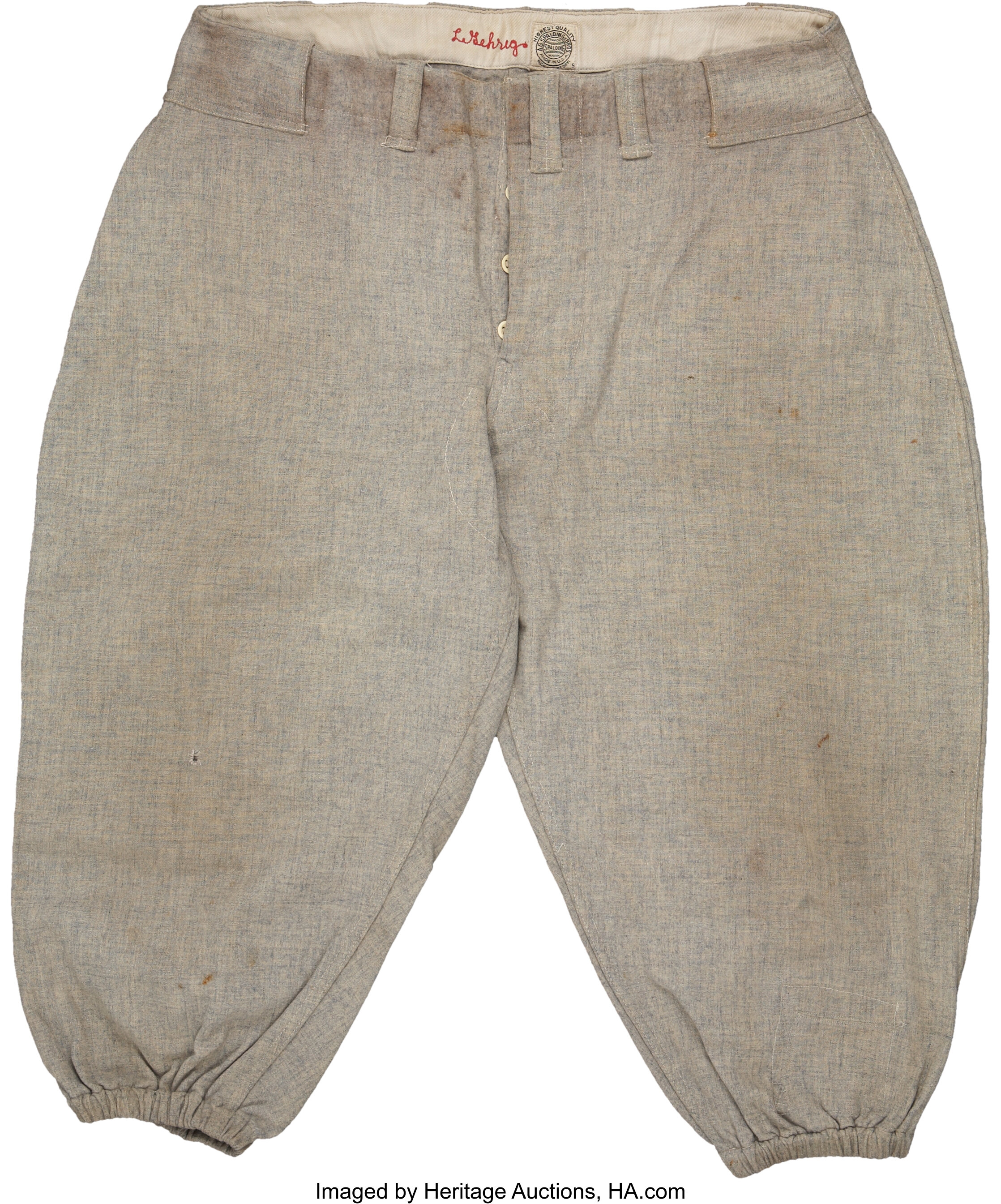 1920's Lou Gehrig Game Worn New York Yankees Pants. Baseball, Lot  #80111