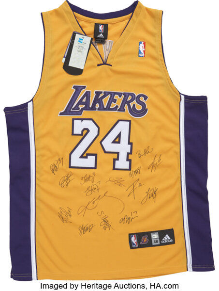 Signed store lakers jersey