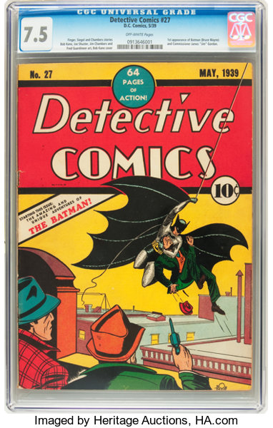 Golden Age (1938-1955):Superhero, Detective Comics #27 (DC, 1939) CGC VF- 7.5 Off-white pages....