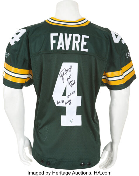 2003 Fleer BRETT FARVE (Green Bay Packers) ~platinum cheapest portrayals GAME-WORN jersey