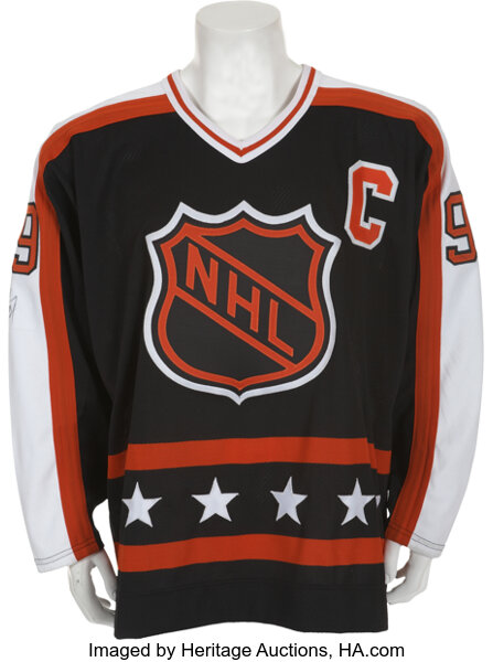 Lot - Wayne Gretzky's 1994 All-Star Used Game Jersey. Inscribed to