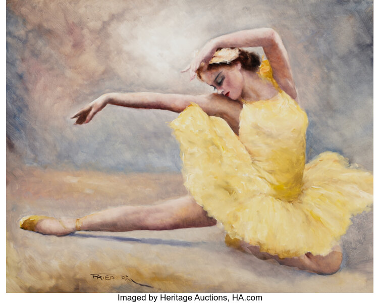 Pal Fried Hungarian American 13 1976 Prima Ballerina Oil On Lot Heritage Auctions