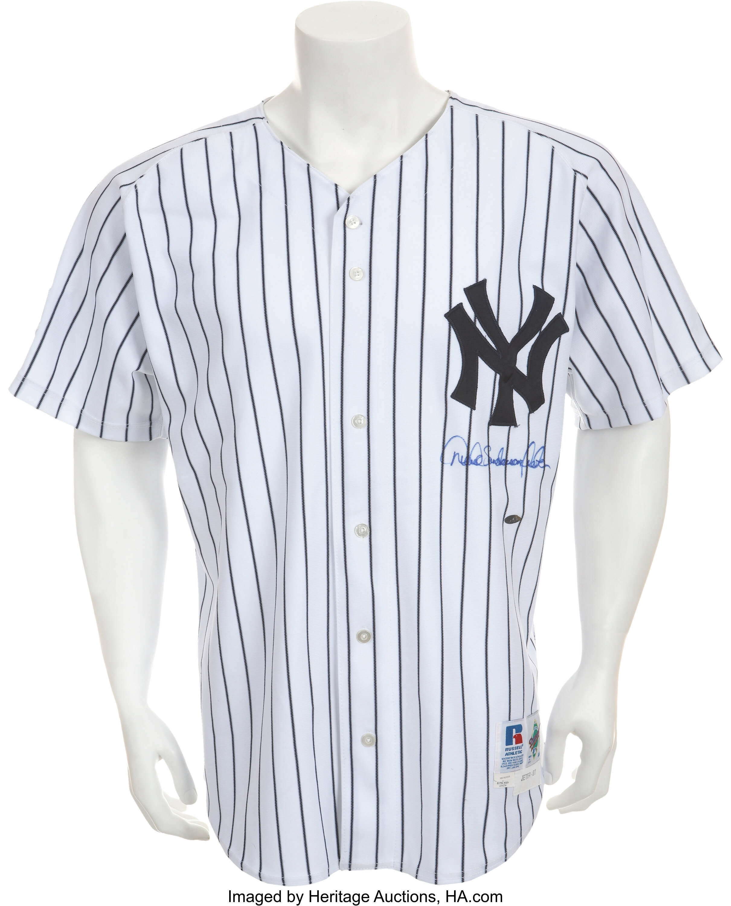1997 Derek Jeter Game Worn New York Yankees Jersey. Baseball, Lot  #80030