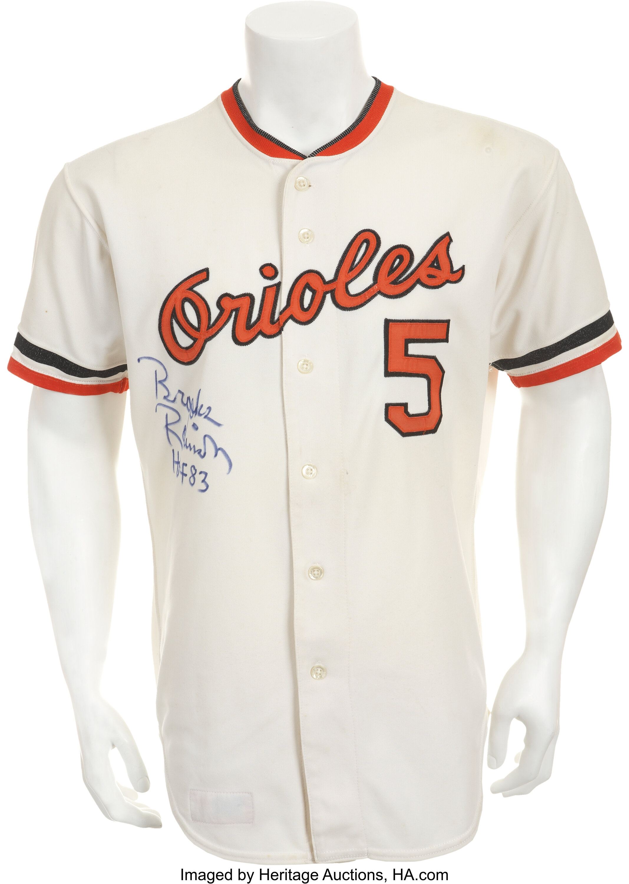 1977 Brooks Robinson Game Worn Uniform & Game Used Bat. Baseball, Lot  #80027