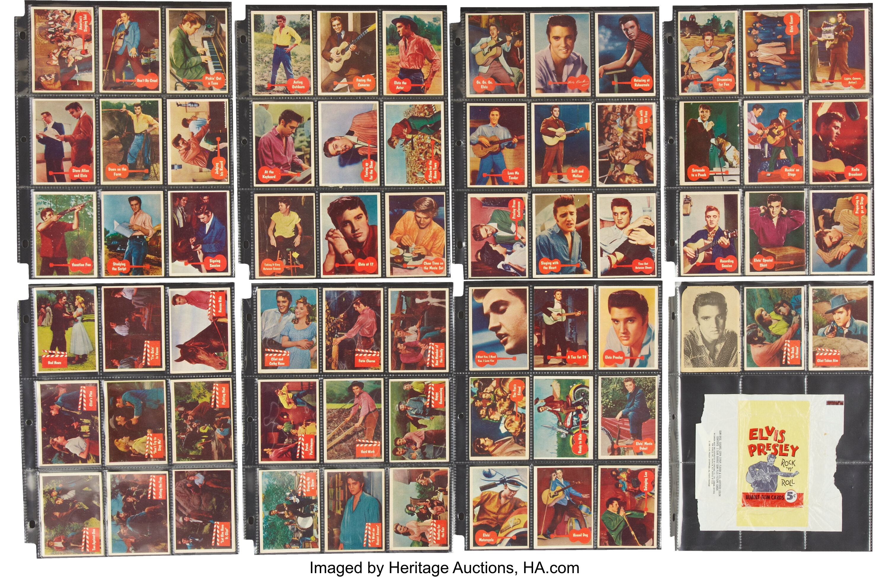 7 RARE ORIGINAL VINTAGE Elvis Presley old gum trading cards
