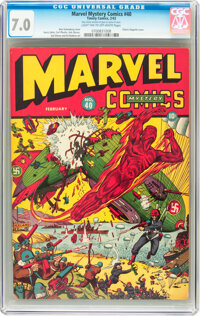 Marvel Mystery Comics #40 (Timely, 1943) CGC FN/VF 7.0 Light tan to off-white pages