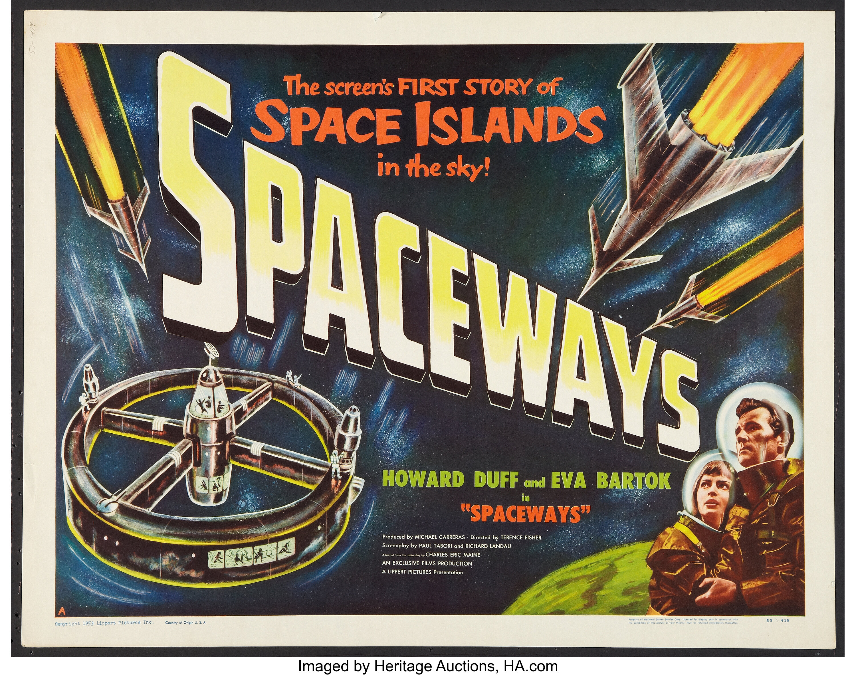 Spaceways (Lippert, 1953). Half Sheet (22