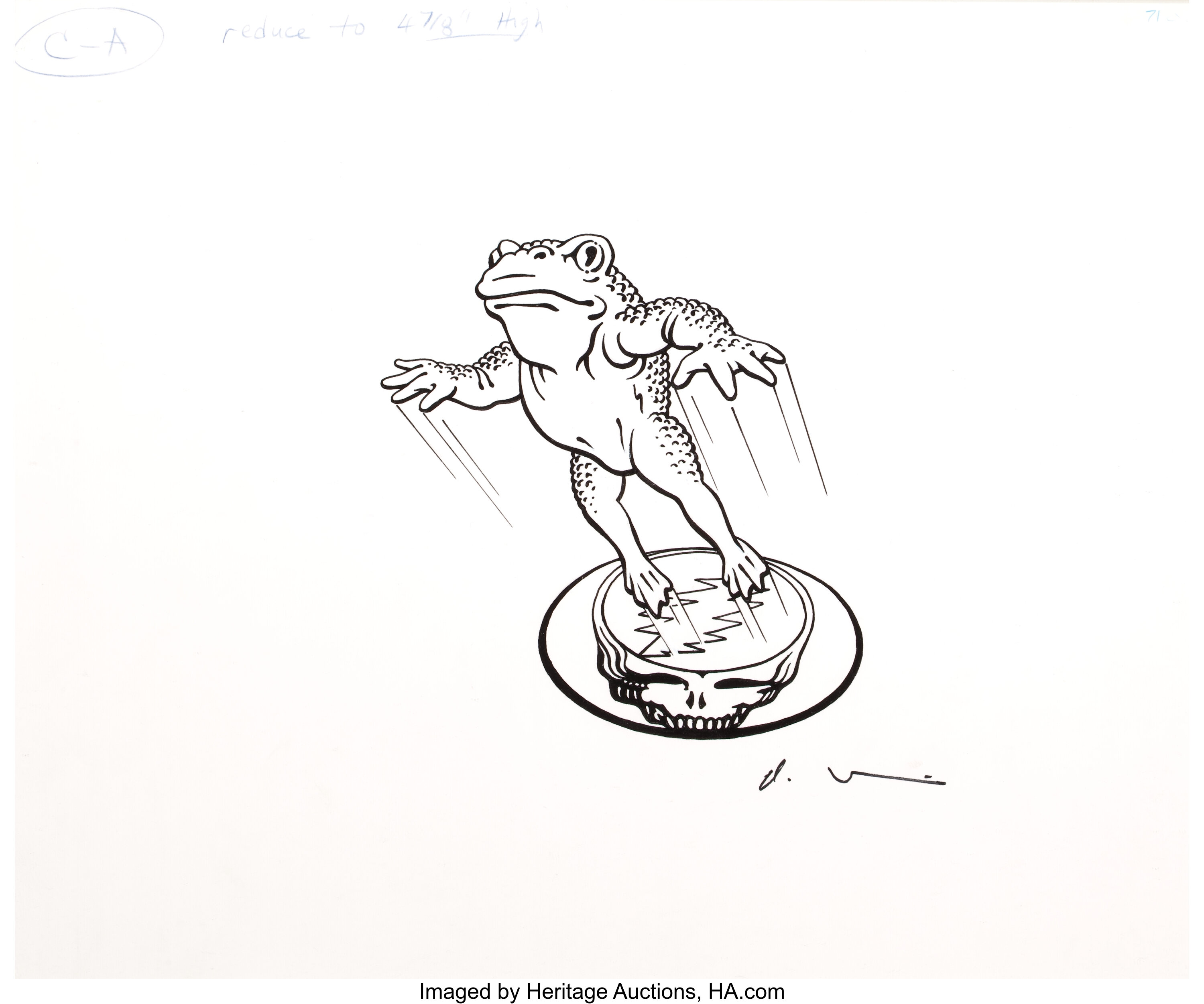 Dennis Larkins American th Century Frog On Grateful Dead Lot 777 Heritage Auctions