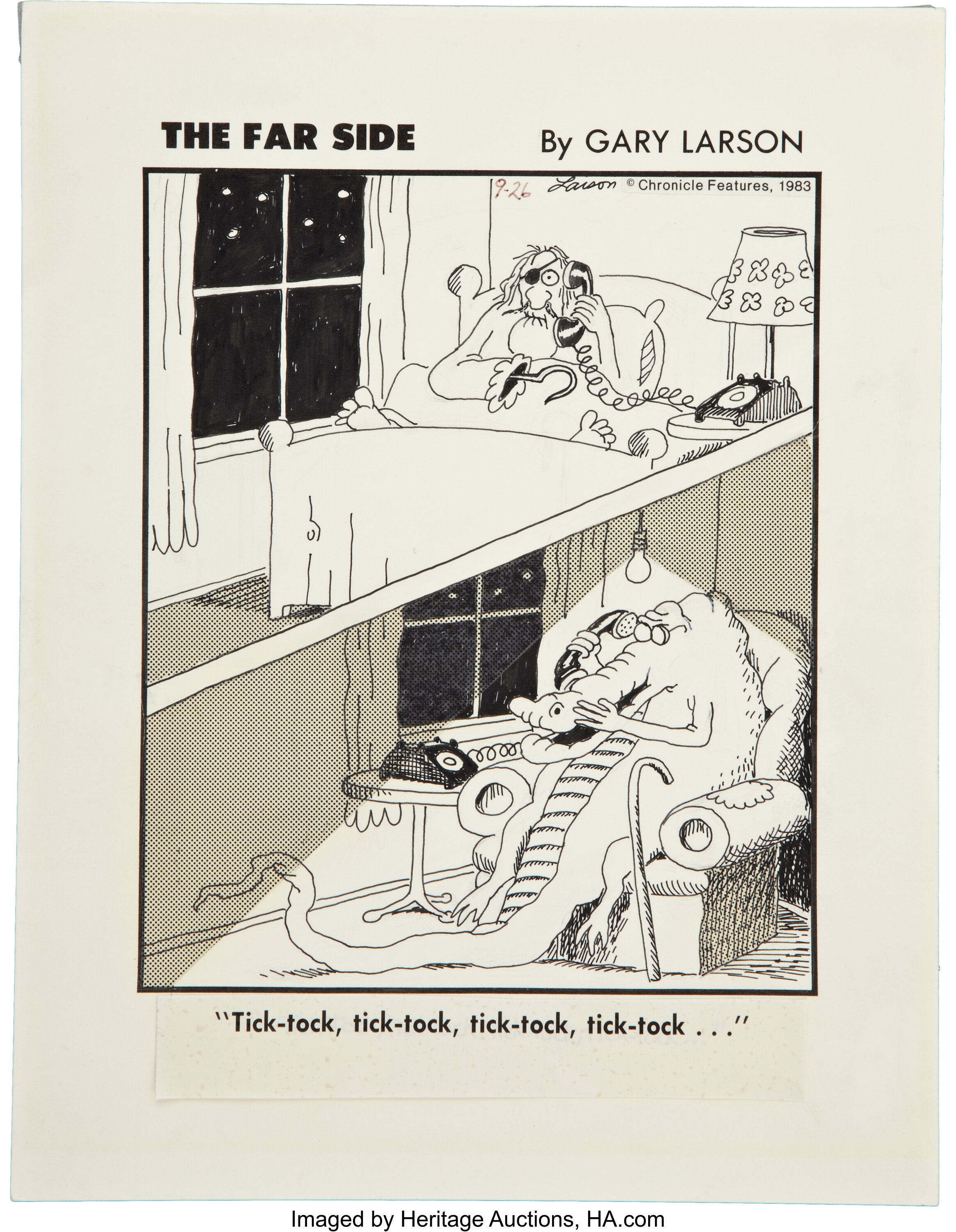 Gary Larson The Far Side Daily Comic Strip Original Art dated | Lot ...