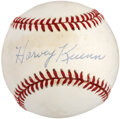 Harry Kalas Signed National Baseball Hall of Fame Custom Framed Photo  Inscribed That Balls' Outta Here & HOF 2002 (JSA)