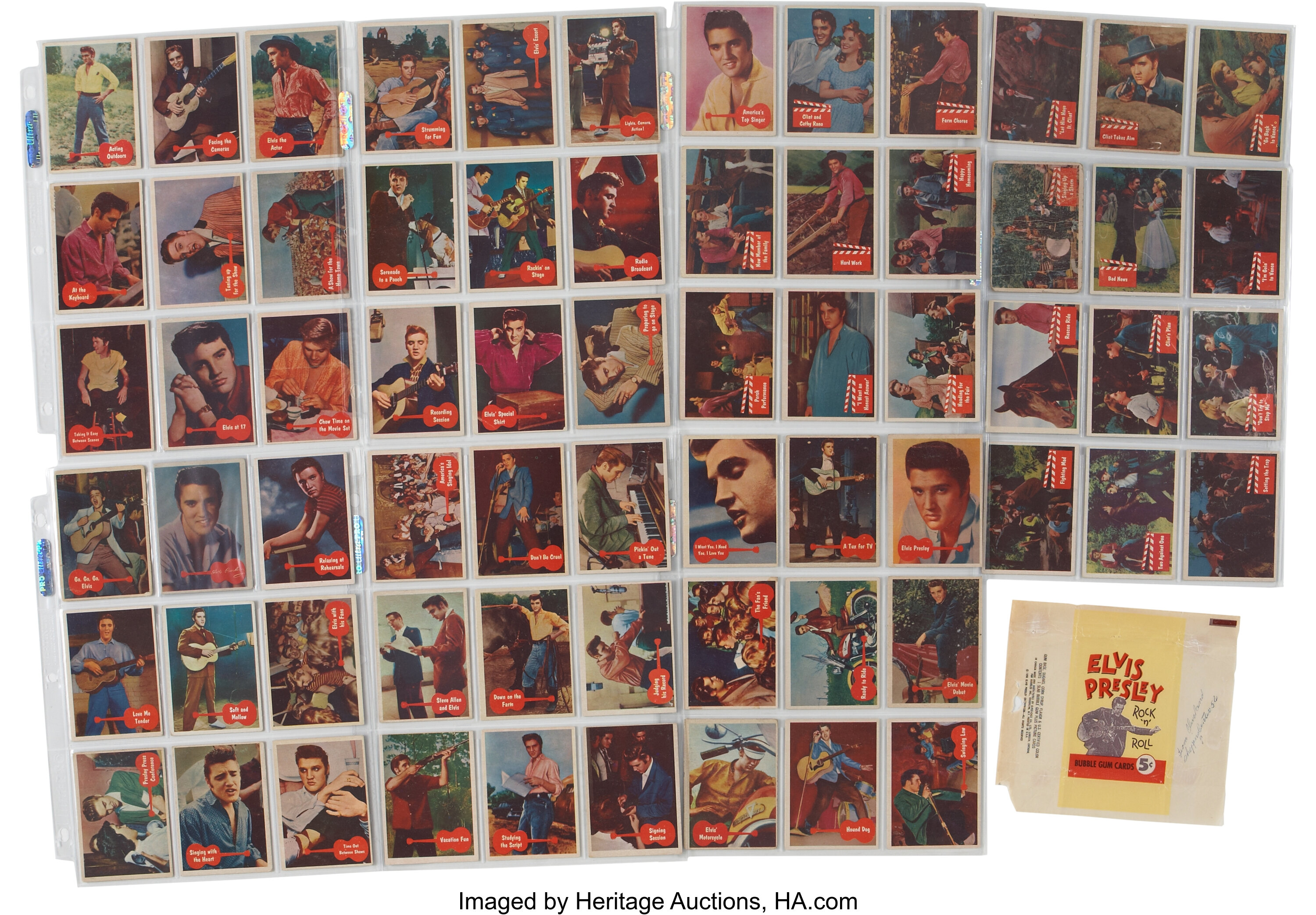 Elvis Presley Bubble Gum Cards with Wrapper. (Total: 2 ) Music, Lot  #46943