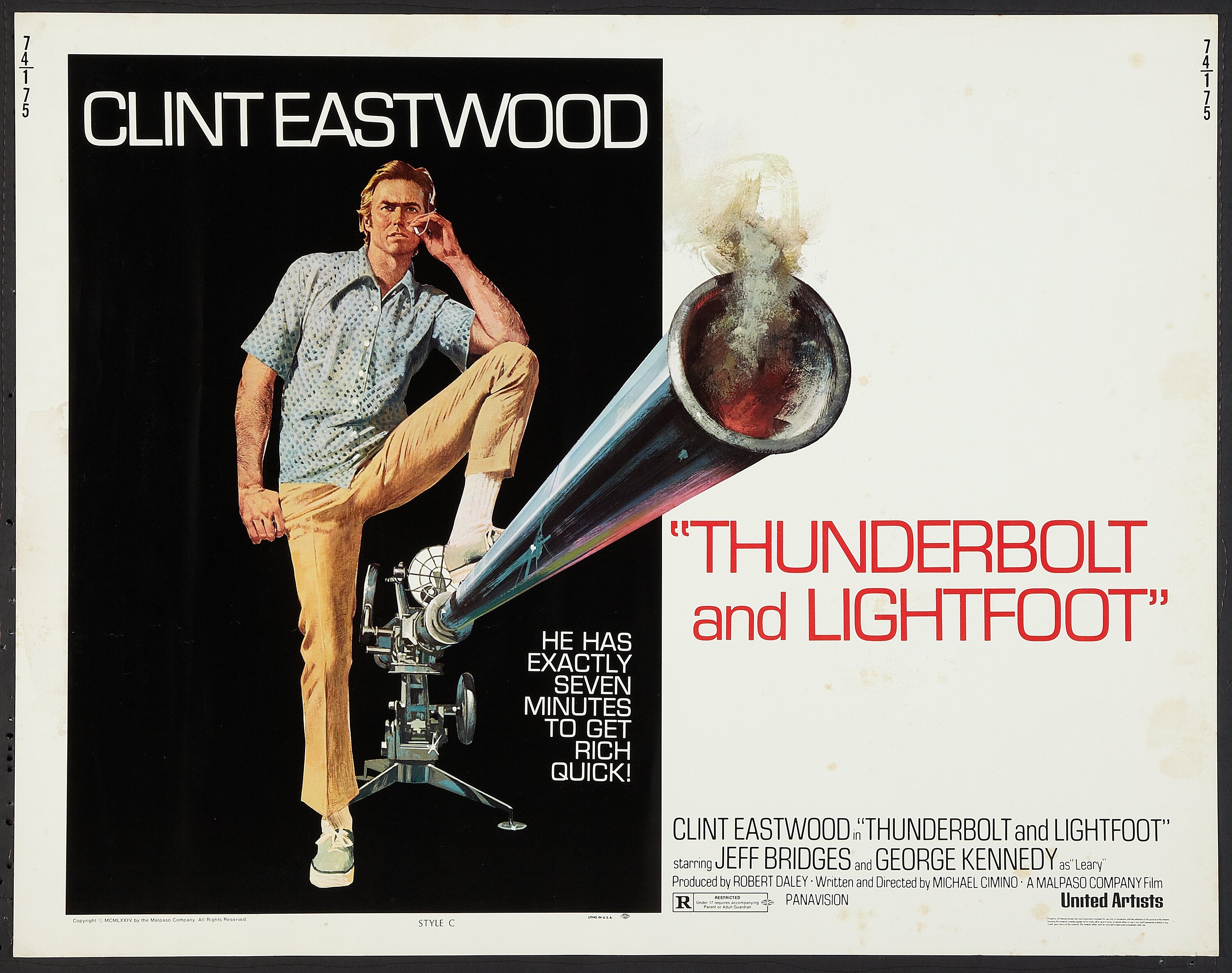 Thunderbolt and Lightfoot (United Artists, 1974). Half Sheet (22