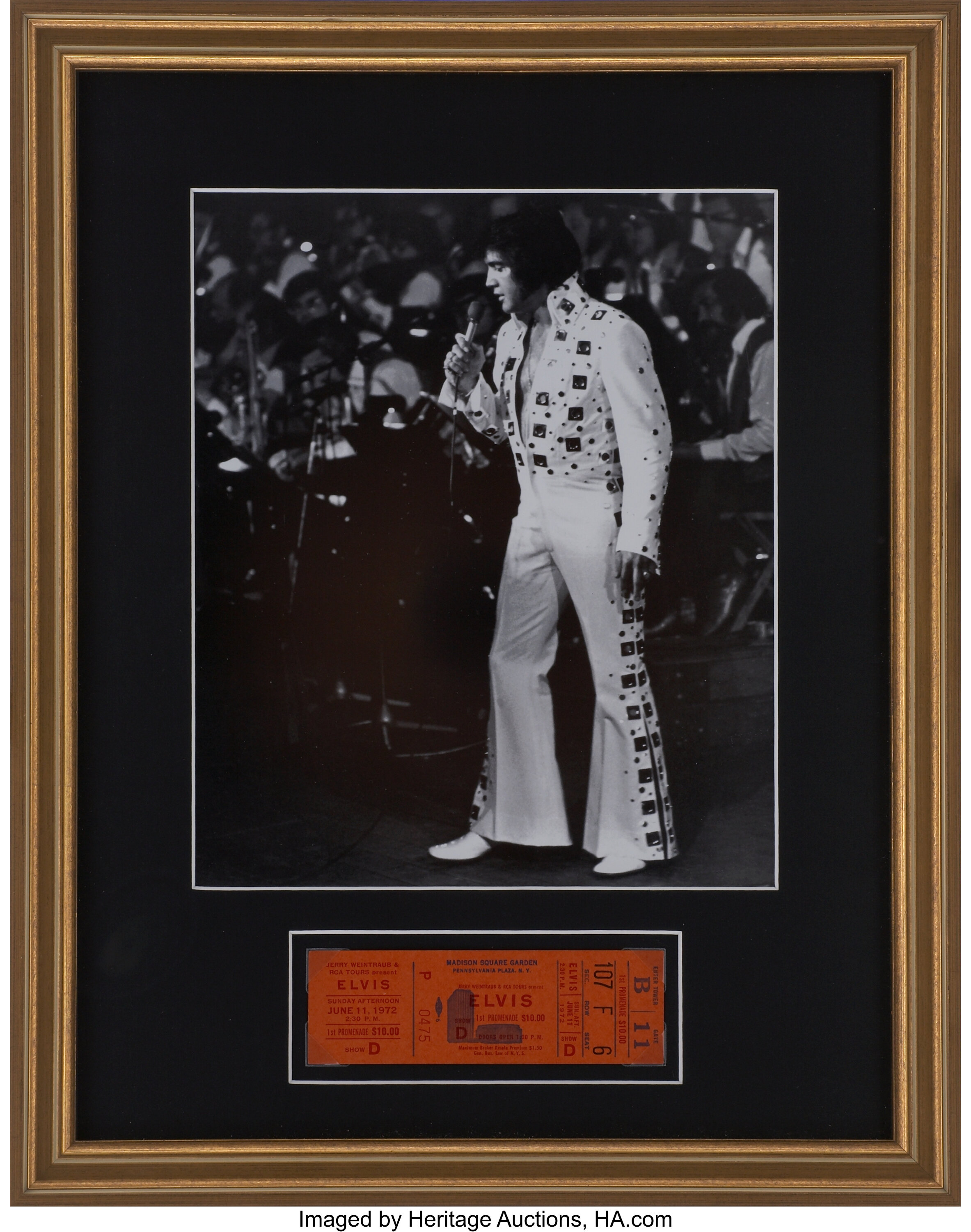 Elvis Presley Unused Madison Square Garden Concert Ticket Lot