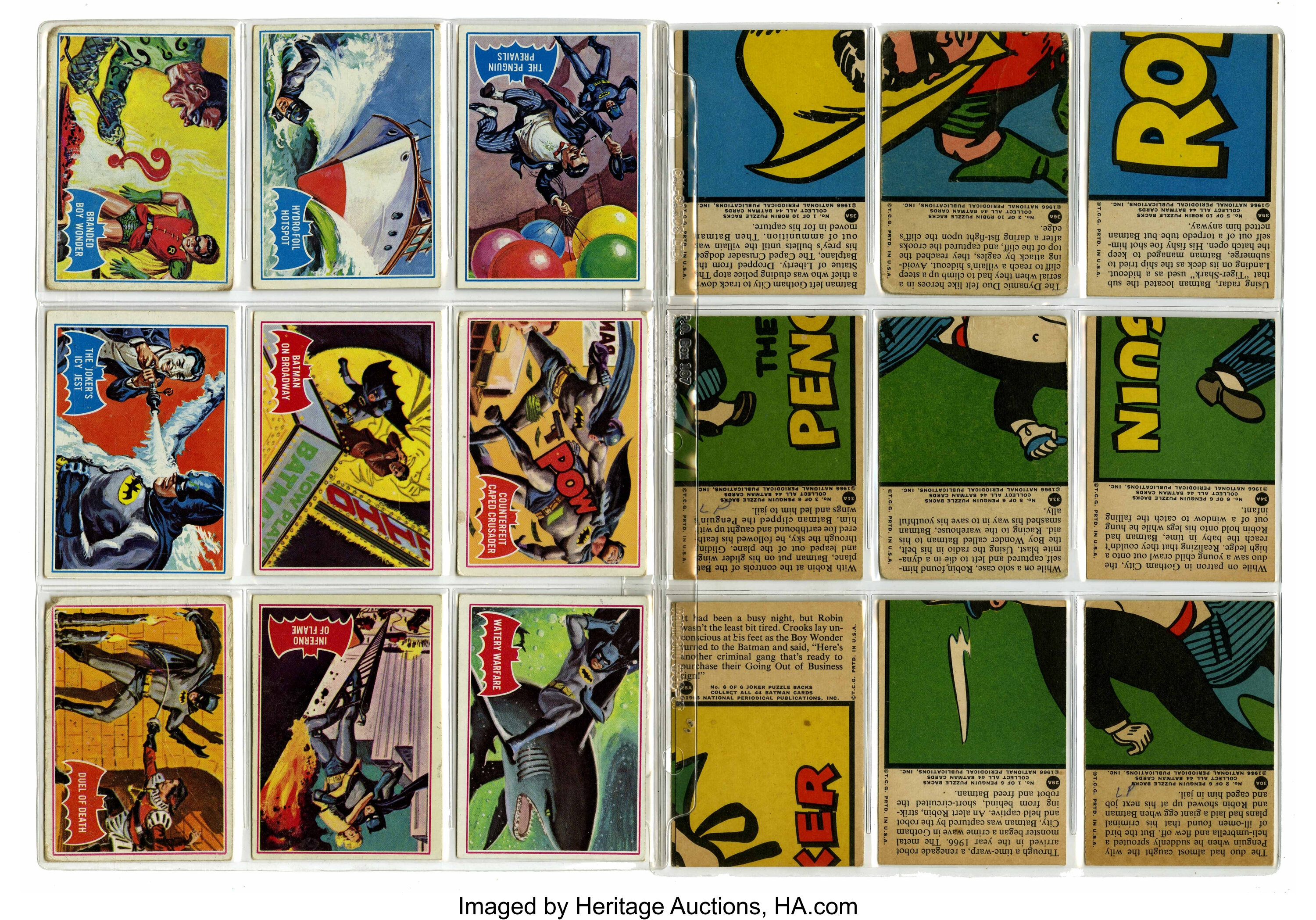 Batman Trading Card Group (Topps, 1966).... Memorabilia Trading | Lot  #11578 | Heritage Auctions