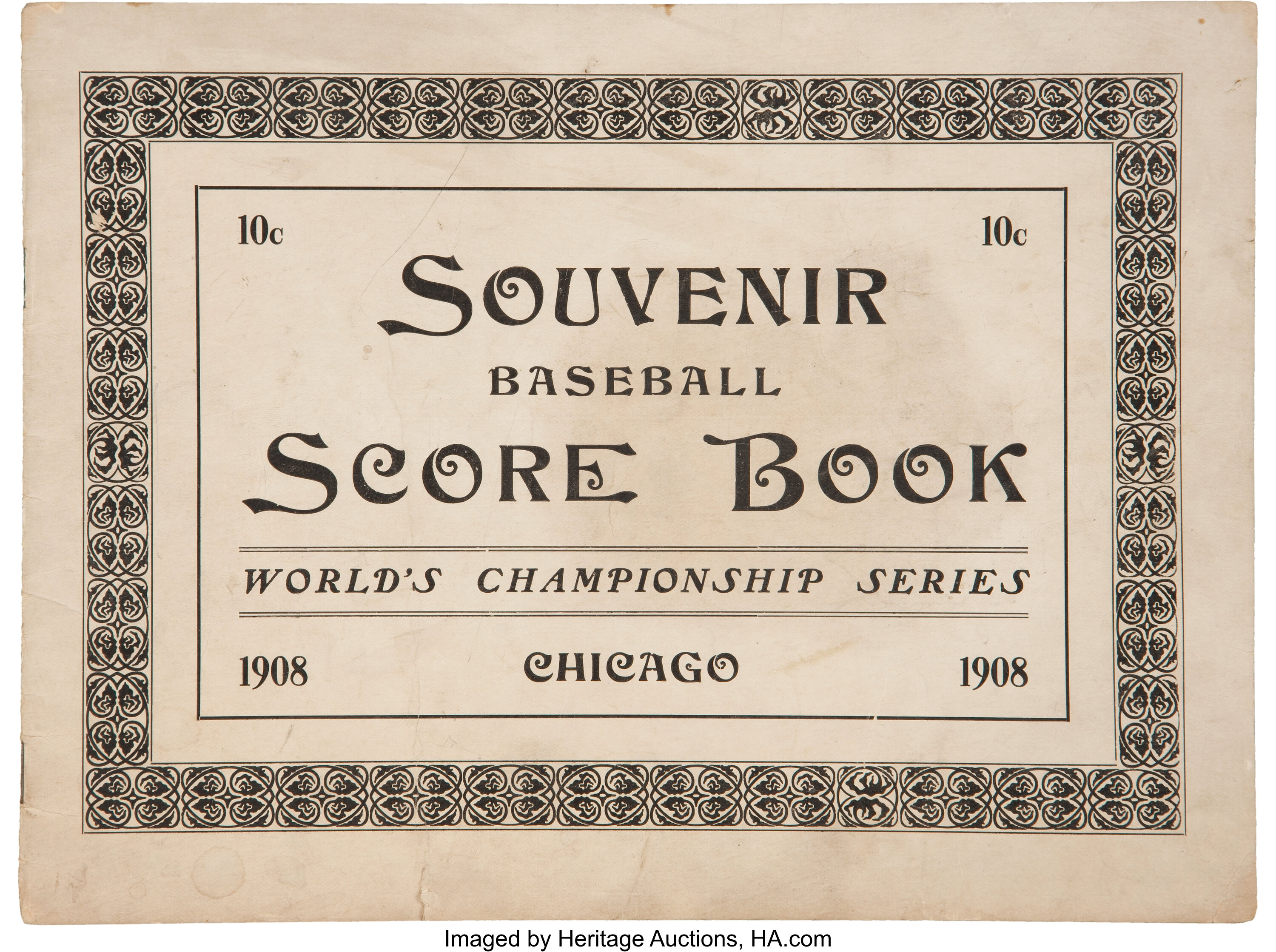 1908 World Series Program (Chicago). Baseball Collectibles, Lot #81130