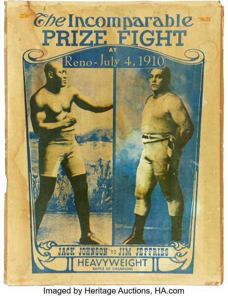 Image result for jack johnson jim jeffries fight poster